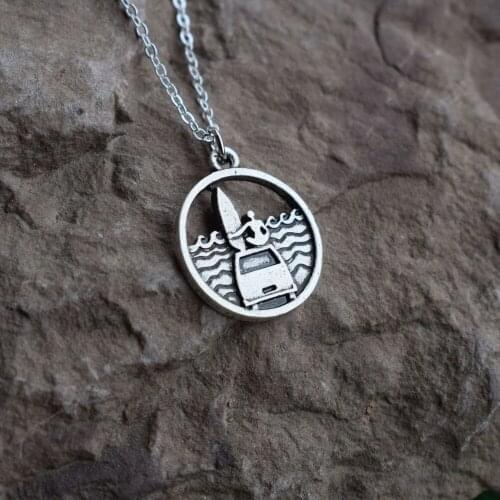 10pcs ocean wave surf necklace