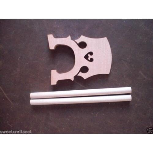 2 PCs Quality Maple Cello Bridge 4/4 with 4 PCs cell sound post 11mm*18.5cm