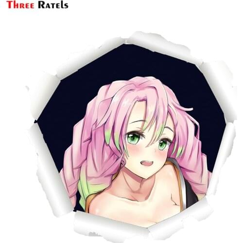 Three Ratels CDM-99 Demon Slayer Mitsuri 3D Anime Girl Car Body Sticker Waterproof Stickers Auto DECAL