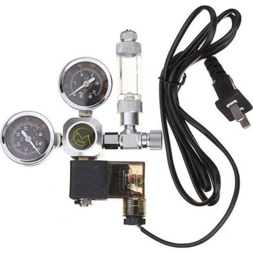 Aquarium CO2 Regulator Controller W21.8 G5 / 8 220V Magnetic Solenoid Valve Check Valve Aquarium Bubble Counter Fish Tank Tool