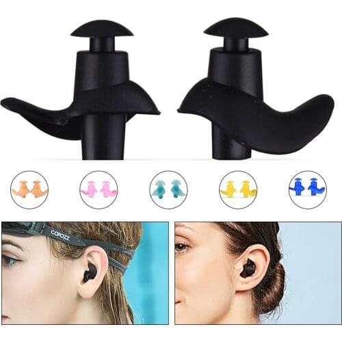 1 Pair Waterproof Swimming Silicone Swim Earplugs For Adult Swimmers Children Diving Soft Anti-Noise Snoring Sleeping Ear Plug