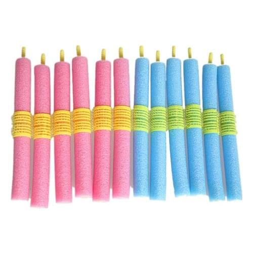 12Pcs/Pack Sponge Hair Curling DIY Magic Hair Curlers Tool Styling Rollers Soft Hair Curler Roller Curl Hair Bendy Rollers