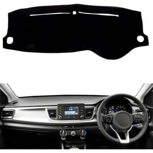 Car Dashboard Cover Pad Mat Dashmat Dash Sun Shade Instrument Protector Carpet Accessories For Kia Rio 4th Gen 2017 2018 2019 YB