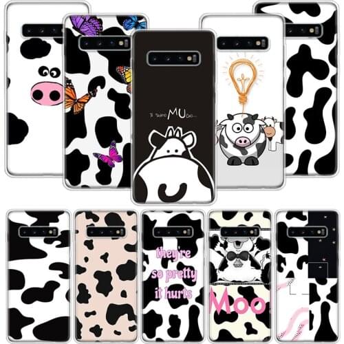 Cow Pattern Black White Phone Case for Samsung Galaxy A51 A71 A50S A20E A30 A40 A70S A10S A01 A21 A41 A52 A20S A6 A7 A8 A9 Cover