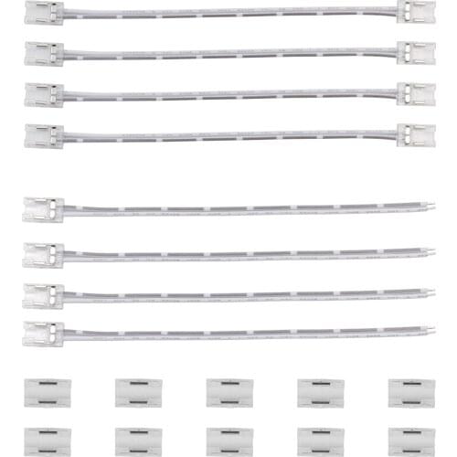RGB CCT LED Connectors RGB+CCT 3528 5050 LED Strip light Clip Accessories Female Male Solderless Wire cable