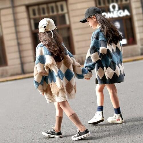 Kids Girls Knitted Cardigan Coat 10 12 years Sweater Spring Autumn Teenage Girls Clothing
