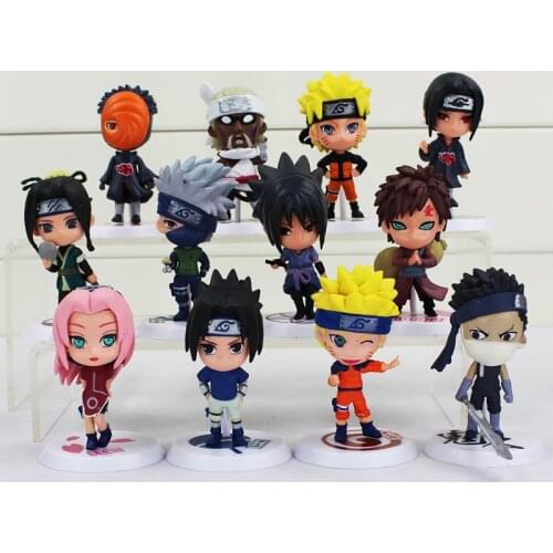 12Pcs/Lot Japan Cartoon Action Figure Decoration Figurine PVC Toys Model Dolls 3''7cm