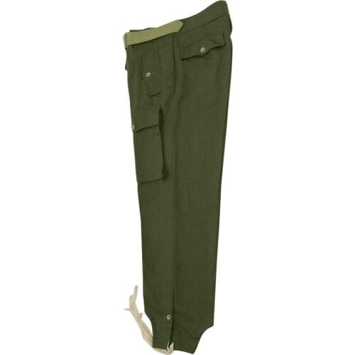 GUTF-001 WWII German DAK/Tropical Afrikakorps olive Heer panzer trousers