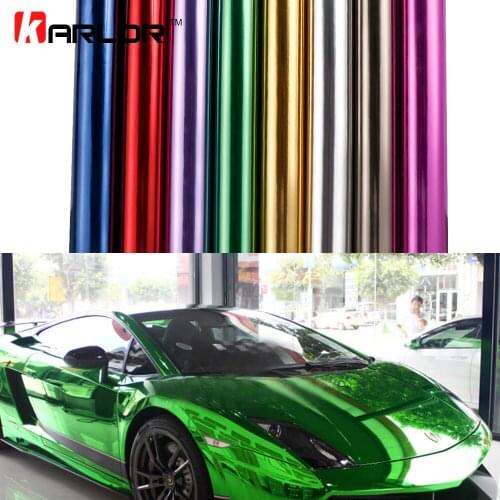 Chrome Mirror Vinyl Wrap Film Sticker Sheet Decal DIY Car-styling Automobiles Body Protect Auto Car Accessories Air Bubble Free