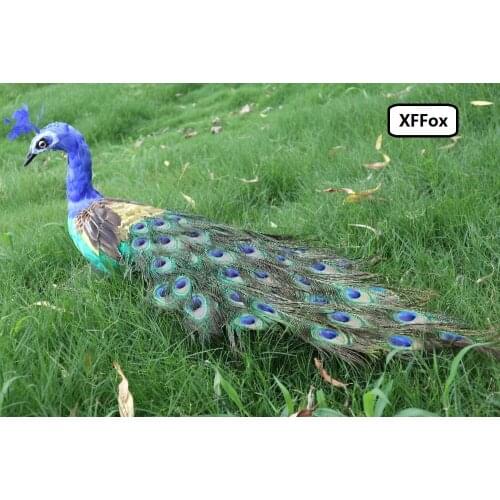 Beautiful real life peacock model foam&feather lovely peacock bird gift about 100cm d0032
