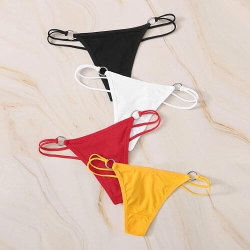 3/4 Pieces Lace Panties Sex Thongs String T Back Sexy Transparent Underwear For Women Hollow Out Seamless Briefs Lingerie