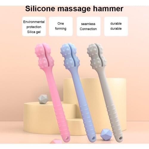 Massage Pat Board Silicone Hand-held Meridian Pats Health Massages Beat Paisha Board Fitness Body Beat Massager Relax Portable