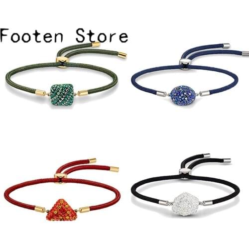 SWA Fashion Ladies Jewelry Charming Exquisite Natural Elements Leather Rope Jewelry Accessories Set Party Jewelry Girls Gifts