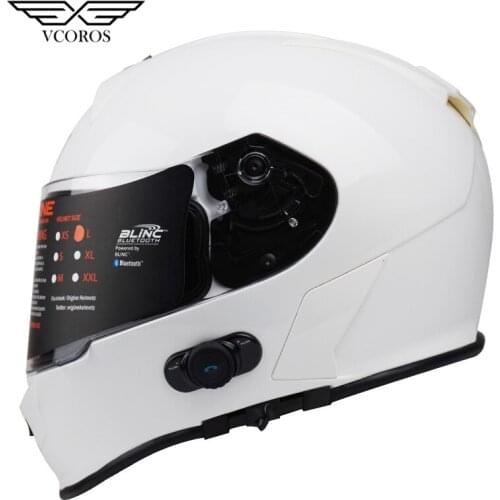 Vcoros BlueTooth Full Face Motocycle Helmet With Double Lens Man Woman DOT Approved capacete de motocicleta