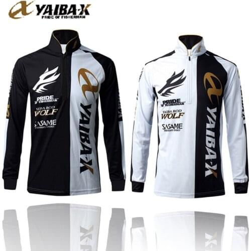 YAIBA-X Fishing Clothing Men Quick-drying Anti-sweat Thin Long Sleeve UV Protection Clothes Fishing Shirt Men Cycling Clothing