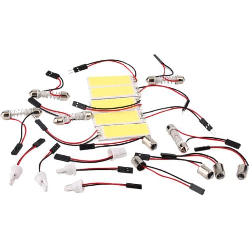 New 5pcs auto Accessories 48-LED reading light T10 BA9S 48 LED car panel festoon interior dome LED white bulb 12V DC 240LM