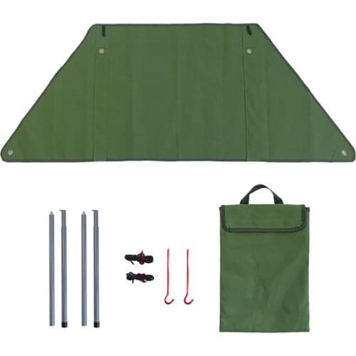 Protable Camping Stove Windscreen Wear-resistant BBQ Picnic Wind Blocker Windproof Curtain Campfire Cooking Windshield With Fine