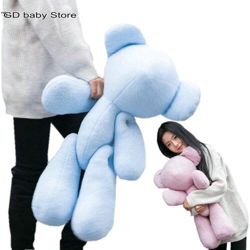 Blank Face Joint Bear PLush Toy Stuffed Pink & Blue Valentines Day Teddy Bear Cuddly Plushie Doll Toys for Girl Present Gift