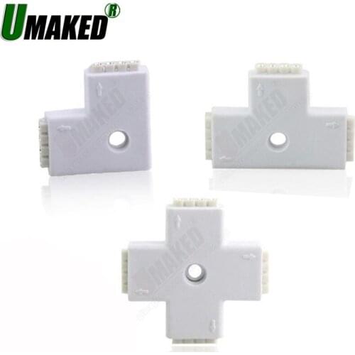 RGB RGBW LED Strip Connector 4pin 5Pin L Shape / T Shape / X Shape Connector