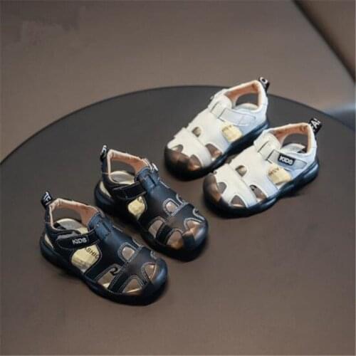 Childrens Sandals 2020 Summer New 21-30 Childrens Closed Toe Toddler Soft Bottom Wear-resiatant Boy Beach Shoe