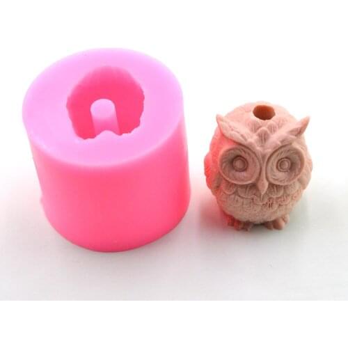 Cute Owl silicone mould for straw lovely animal cake decoration mold