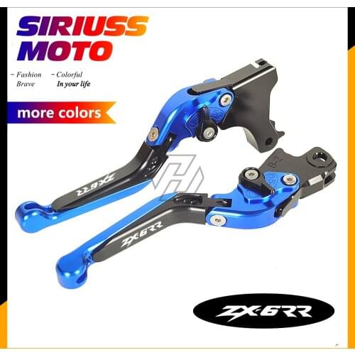CNC Motorcycle Foldable Lever Motocross Brake Clutch Levers Case for Kawasaki ZX6R ZX636R ZX6RR ZX-6RR 2000-2004