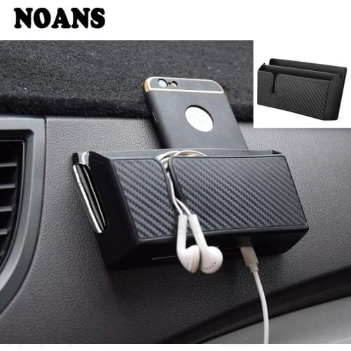 Carbon Fiber Double For Nissan qashqai Citroen c4 c5 c3 Chevrolet cruze aveo Peugeot Car Organizer Box Stowing Tidying