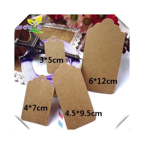 Kraft Paper Tag Multi Size Spot Jewelry Packaging Tag Card Baking Blank Tag Kraft Paper