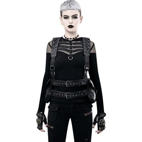 Steampunk Womens Shoulder Vest Accessory Bag Rock Style Waist Pack