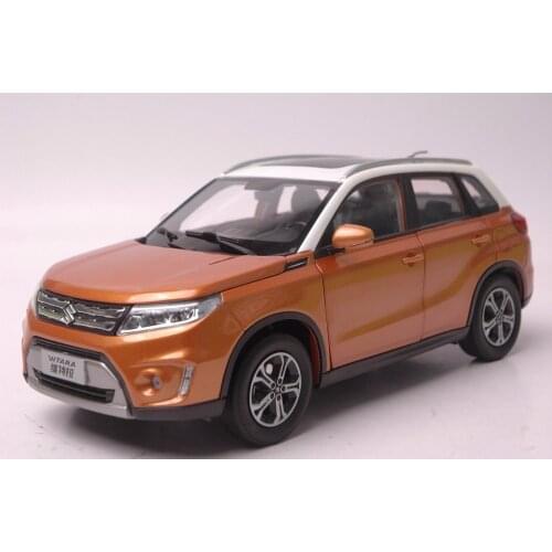 1:18 Diecast Model for Suzuki Vitara Escudo 2016 Orange SUV Alloy Toy Car Miniature Collection Gifts Gran