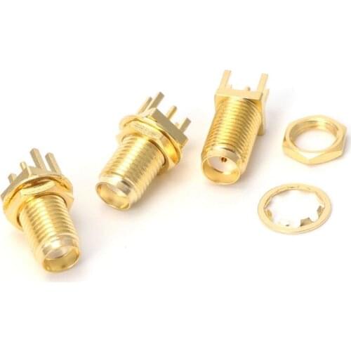 10pcs End Launch PCB Mount Mount SMA Female Jack Straight RF Connector Adapter