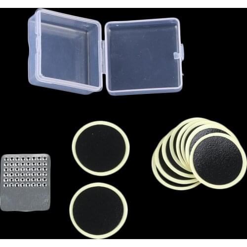 10PCS No-Glue Rubber Quick Drying Bike Tire Patch Metal Tire Chip Repair Fix Kit Flat Tyre Tube Glueless Patch Kit Bicycle Tools