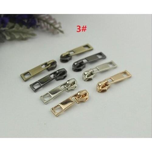 100 pcs/lot) factory direct luggage handbag hardware accessories 3# hanging nylon zipper head