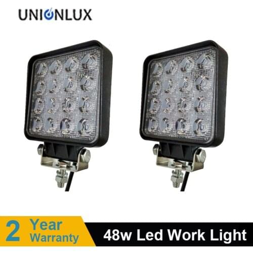 2pcs 4Inch 48W LED Work Light for Indicators Motorcycle Driving Offroad Boat Car Tractor Truck 4x4 SUV ATV Flood/Spot 12V-30V