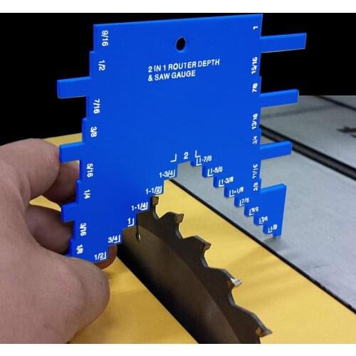 2 In 1 Woodworking Precision Router Table Saw Gauge Set Up Aluminum Alloy Step Depth Gauge for Table Saw Router Table