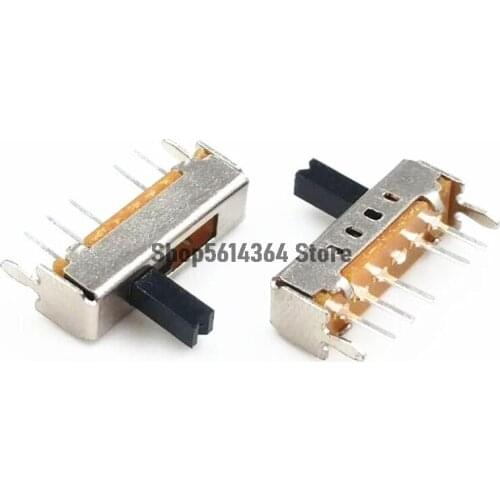 20PCS 2 Position Vertical Slide Switch 6Pins SS-14D01 G=4