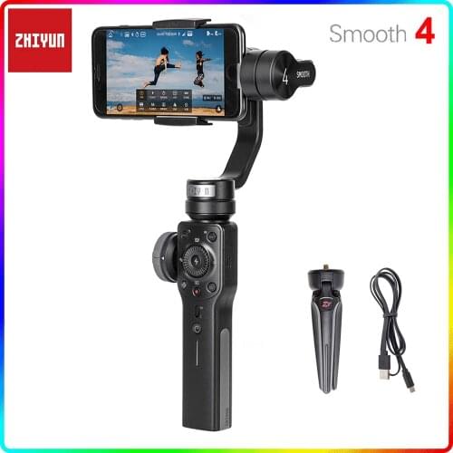 Zhiyun Smooth 4 Q2 3-Axis Handheld Smartphone Gimbal Stabilizer for iPhone 11 Pro Max XS XR X 8P 8 Samsung S9 S8 & Action Camera