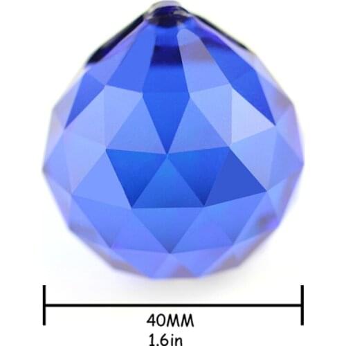 40pcs/lot 40mm Sapphire Crystal chandelier prism balls K9 crystal chandelier part pendants free shipping