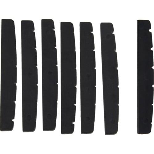 6Pcs Black 6-String Guitar Top Nut 42X3.5Mm & 1Pcs Electric Guitar Upper Nut Flat Bottom Pt-5042-00 42x3x5.5Mm