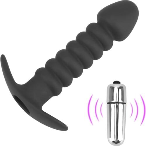 Silicone Thread Anal Plug Vibrator Butt Plug Vibrator Adult Sex Toys Clitoris Stimulation Massager Masturbation