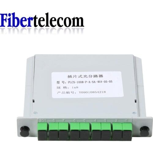 Free Shipping 1x8 Differential Mini Blockless SC/UPC Connector Fiber Optic PLC Splitter FTTH