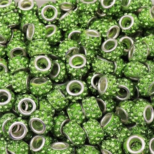 50Pcs Wholesale Lots Large Hole Glass Beads Murano Spacer Charms Fit Pandora Bracelet Chain Necklace Earrings for Jewelry Making