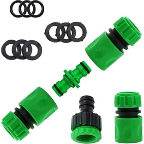 Garden Watering Hose ABS Quick Connector 1/2” End Double Male Hose Coupling Joint Adapter Extender Set For Hose Pipe Tube