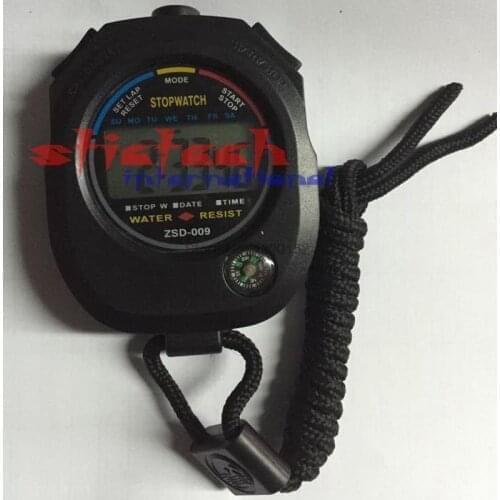 DHL 100 pcs New built-in compass Waterproof Digital LCD Stopwatch Chronograph Timer Counter Sports Alarm
