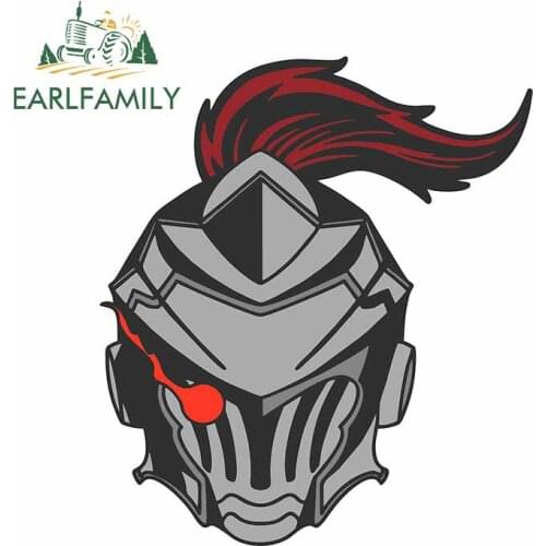 EARLFAMILY 13cm x 11.4cm for Goblin Slayer Helmet VAN Car Sticker Silhouette Refrigerator Windshield Decal Camper Vinyl Car Wrap