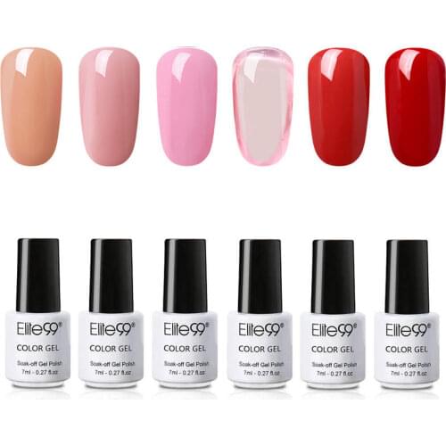 Elite99 One Step Gel Polish Set Soak Off UV LED Nail Varnish Primer Gel Polish Salon Manicure 7ML