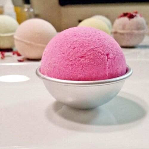 2Pcs/pack Bath Bomb Cake Mold 3D Aluminum Alloy Ball Sphere Bath Bomb Mold Cake Baking Pastry Tool Mould Chocolate Mold