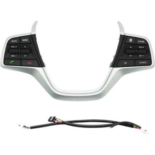 Car Bluetooth Control Button Volume Control Phone Channel Cruise Control Steering Wheel Buttons for Hyundai Elantra 1.6L