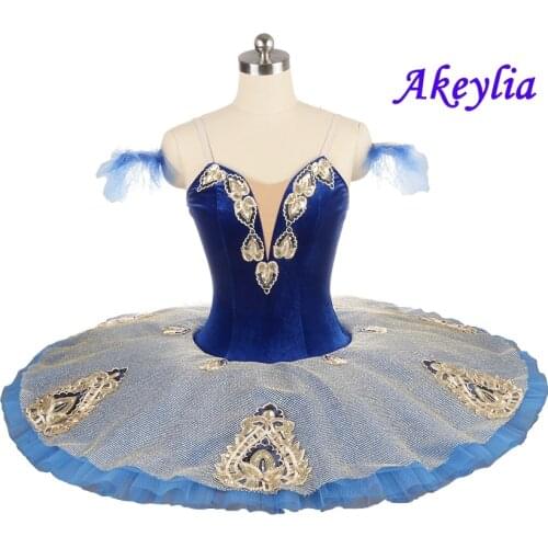 Royal blue gold ballet tutu pre-professional green pancake tutu for girls tutus performance tutu nutcracker ballet costumes kids