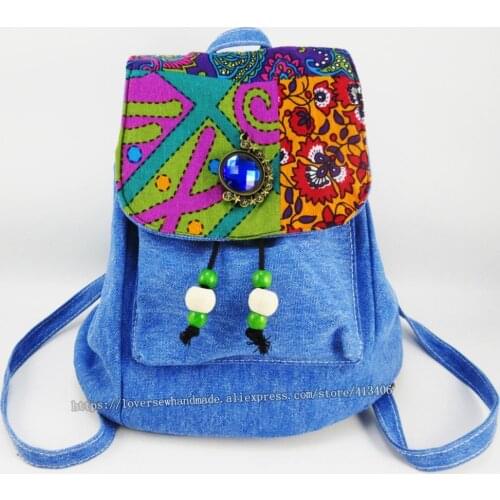 LOVERSEW Women's Denim Backpacks